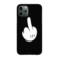 Middle finger black: Volledig geprint iPhone 11 Pro Hoesje