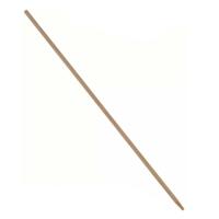 Talen Tools bezemsteel - hout - 130 cm - D2,4 cm - met klemuiteinde
