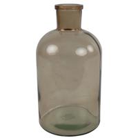 Countryfield vaas - lichtbruin/transparant - glasÂ - apotheker fles - D14 x H27 cm   - - thumbnail