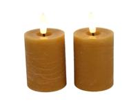 Ledkaars Lyon ro 5x5x9 cm amber s2 - Countryfield