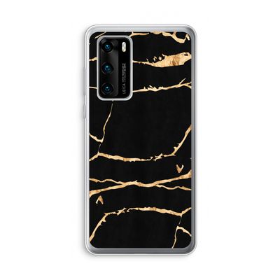 Gouden marmer: Huawei P40 Transparant Hoesje