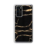 Gouden marmer: Huawei P40 Transparant Hoesje