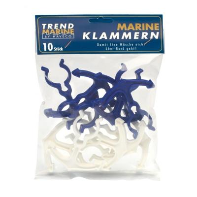 Captain&apos;s Collection Railingknijpers In Polybag 5 X Wit / 5 X Blauw Default