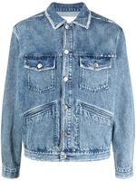 MARANT veste en jean Jango à logo brodé - Bleu