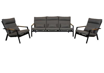 Qopps Ident lounge bank met 2 lounge stoelen