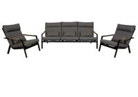 Qopps Ident lounge bank met 2 lounge stoelen