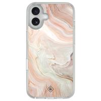 iPhone 16 hybride hoesje - Marmer waves