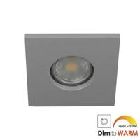 LED spot GU10 7Watt vierkant GRIJS IP65 dimbaar