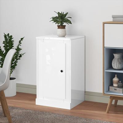 Dressoir 37,5x35,5x67,5 cm bewerkt hout hoogglans wit