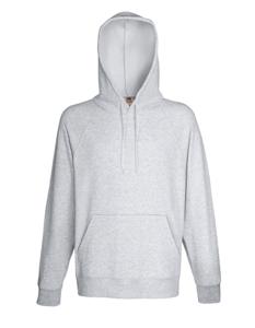 Fruit Of The Loom F430 Lightweight Hooded Sweat - Heather Grey - S