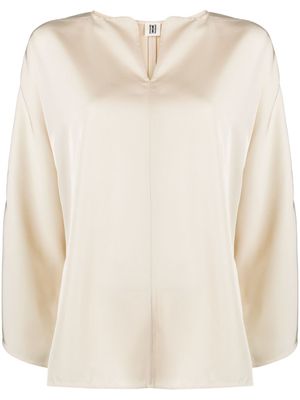 By Malene Birger blouse Calias à col v - Tons neutres
