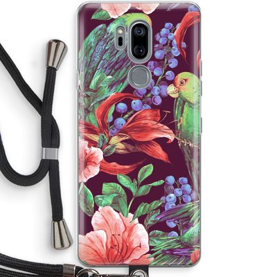 Papegaaien: LG G7 Thinq Transparant Hoesje met koord