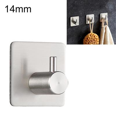 RVS cilinder hanger badkamer niet-geperforeerd opslag kleding haak grootte: 14mm (zilver)