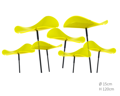 7 stuks! Zonnevangers Lucy Citroen geel medium 120x15 cm Cazador Del Sol - Cazador del sol