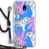 Tijger: Samsung Galaxy J3 (2017) Transparant Hoesje met koord Tijger: Samsung Galaxy J3 (2017) Transparant Hoesje met koord