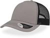 Atlantis AT527 Rapper Canvas Cap - Grey/Black - One Size