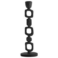 15% korting - Leen Bakker - Kandelaar Ziga - - 26xØ7,5 Cm - Polyresin - Zwart