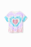 T-shirt met korte mouwen en tie-dye - RED - 13/14