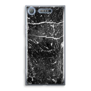 Zwart marmer: Sony Xperia XZ1 Transparant Hoesje