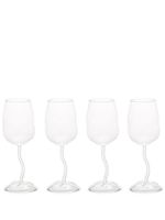 Seletti lot de quatre verres à vin - Blanc