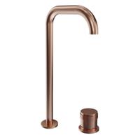 Blaufoss Pavilion Flat verhoogde wastafelkraan Brushed Rose Gold