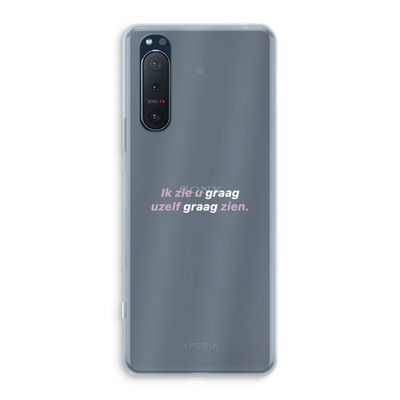 uzelf graag zien: Sony Xperia 5 II Transparant Hoesje