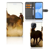 OPPO A73 5G Telefoonhoesje met Pasjes Design Cowboy - thumbnail