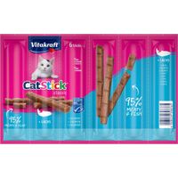 Vitakraft Catstick Classic met zalm kattensnack 5 x 6 sticks - thumbnail