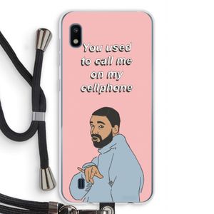 Hotline bling: Samsung Galaxy A10 Transparant Hoesje met koord