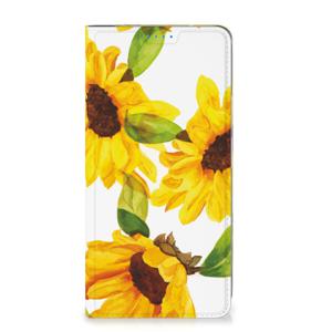 Smart Cover voor Xiaomi Redmi 12 4G Zonnebloemen