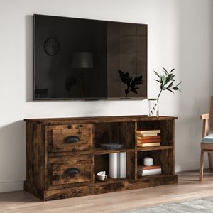 Tv-meubel 102x35,5x47,5 cm bewerkt hout gerookt eikenkleurig