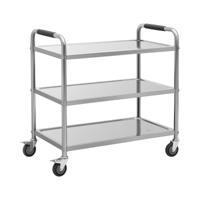 Serveerwagen - 3 planken - tot 195 kg - planken: 90 x 50 cm - Royal Catering