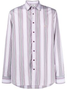 ETRO chemise rayée à logo brodé - Rose