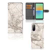 Sony Xperia 10 IV | Bookcase | Marmer Beige