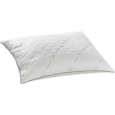 2e Halve Prijs Leen Bakker - Hoofdkussen Bamboe - 60x70 Cm - Bamboe/Synthetisch - Wit