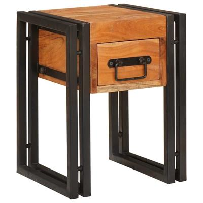 Bijzettafel Anders 30 x 30 x 40 cm Massief acaciahout en Metaal