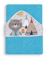 Interbaby badcape indianenbeer junior 100 cm katoen - thumbnail