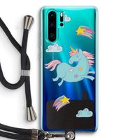 Vliegende eenhoorn: Huawei P30 Pro Transparant Hoesje met koord
