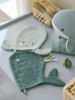 Set van 2 washandjes ONDER DE OCEAAN blauw