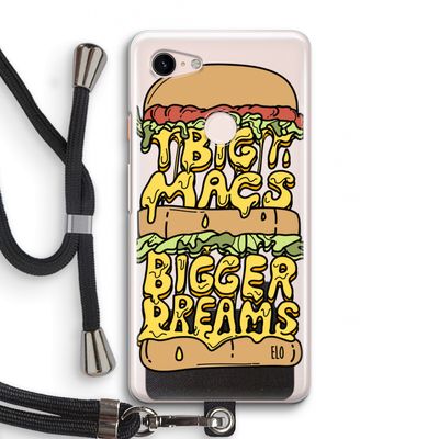 Big Macs Bigger Dreams: Pixel 3 Transparant Hoesje met koord