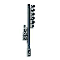 Binnen/buiten thermometer - kunststof - 4,5 x 28 cm - wandmontage