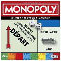 Monopoly classico, gioco da tavolo, con contenitore e pedine grandi, da 2 a 6 giocatori, versione FR, da 8 anni,