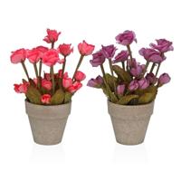 Decoratieve plant Versa Ijzer Textiel Plastic 11 x 27 cm