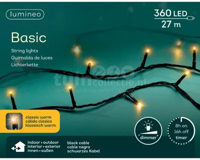 Basic Kerstverlichting 360 LED 27m CW