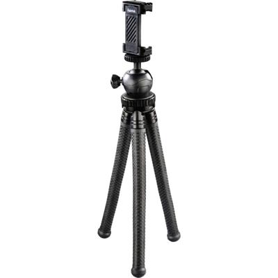 Hama Tripod 1/4 inch Werkhoogte: 16 - 27 cm Zwart Voor smartphones en GoPro, Kogelkop