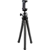 Hama Tripod 1/4 inch Werkhoogte: 16 - 27 cm Zwart Voor smartphones en GoPro, Kogelkop