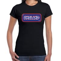 Verkleed T-shirt voor dames - Engeland - zwart - supporter - themafeest