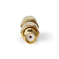 SMA-Adapter | SMA Male Omgekeerde Polariteit | SMA Female | Verguld | 50 Ohm | Recht | Koper | Goud | 2 Stuks