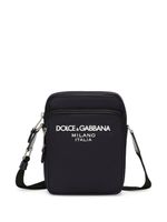 Dolce & Gabbana logo-print zip-fastening shoulder bag - Bleu - thumbnail