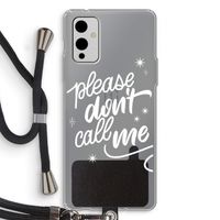 Don't call: OnePlus 9 Transparant Hoesje met koord